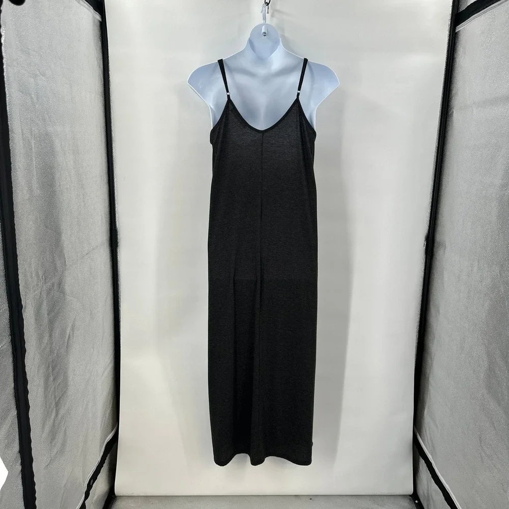 Three Bird Nest Charcoal Gray Maxi Dress XL Spaghetti Strap Flowy‎ Boho Lounge